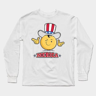 smile merica Long Sleeve T-Shirt